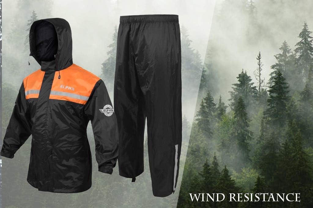 Alpha Cycle Gear – Traje de lluvia para hombre y mujer, chaqueta y pantalón, diseño reflectante e impermeable