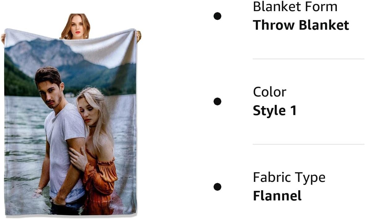 Manta personalizada, mantas personalizadas con fotos, regalos personalizados para parejas, manta de Navidad, regalos personalizados para Navidad,