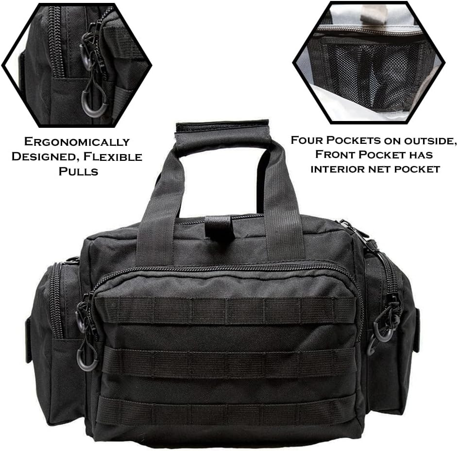 Exos Bolsa táctica de rango  Bolsa de rango de tamaño mediano para disparar  Estuche de pistola para pistolas, bolsa de munición, bolsa de rango