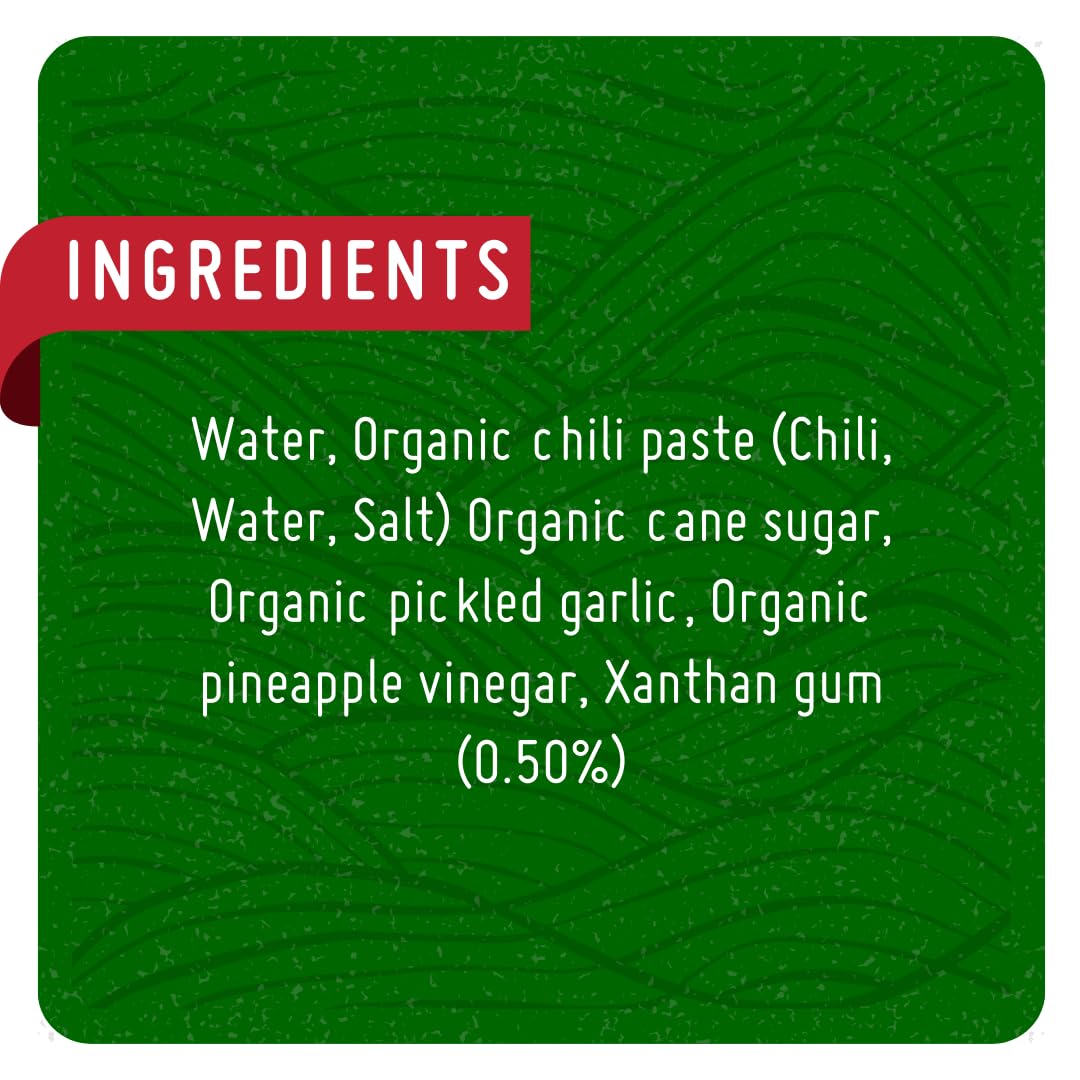 Asian Organics Salsa de chile dulce tailandés  Salsa orgánica de chile dulce  Salsa de chile asiático 100% orgánica certificada por USDA, sin MSG,