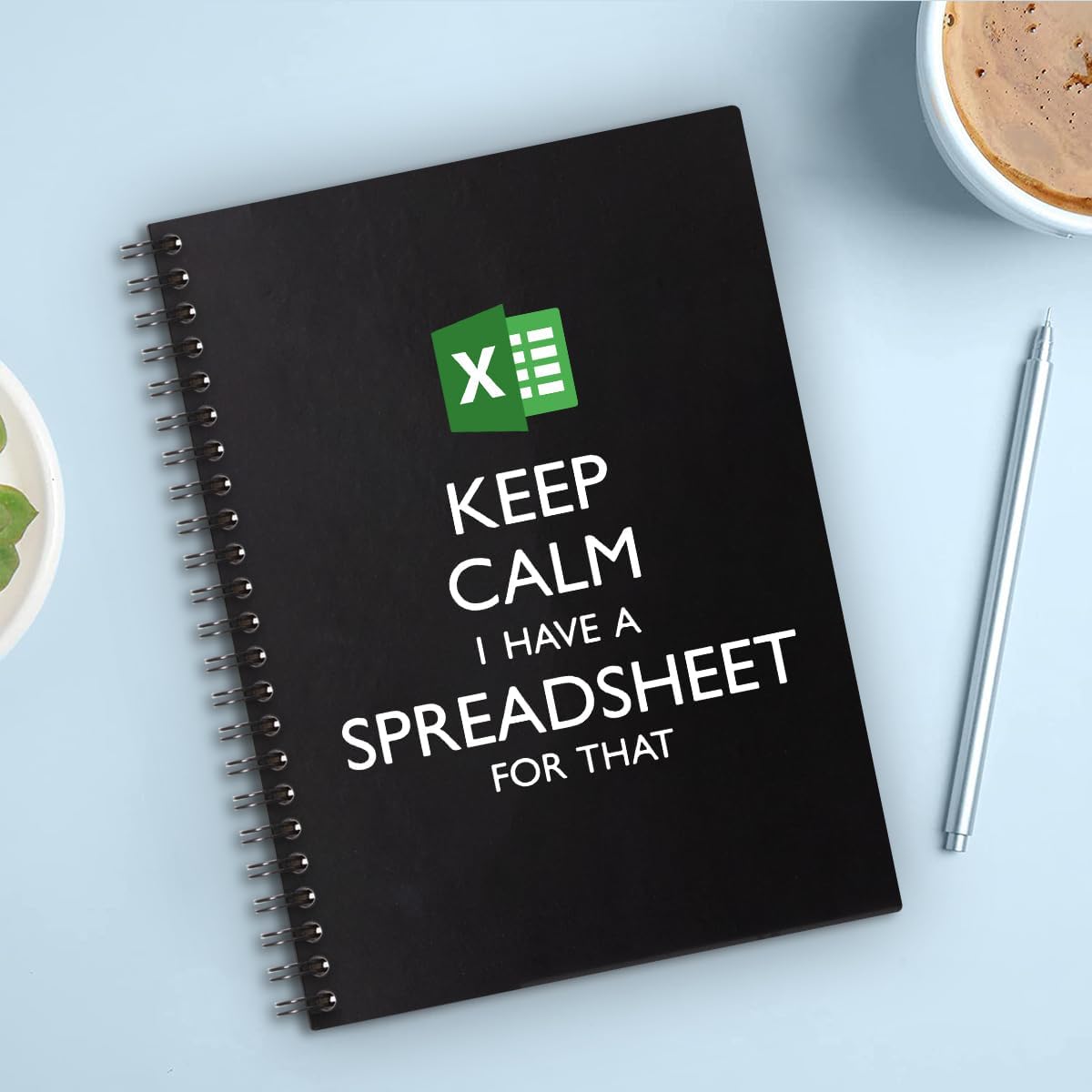 Keep Calm I Have A Spreadsheet Cuaderno de tapa dura de 160 páginas en espiral en blanco de 6 x 8 pulgadas para escribir y dibujar, divertido diario