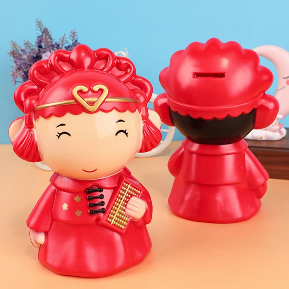OSALADI 1 Pair Toys for Boys Wedding Decoration Boys Piggy Bank Boy Toy Tabletop Decor Red Home Decor Girl Toys Kid Toys Kids Toys Kids Piggy Bank