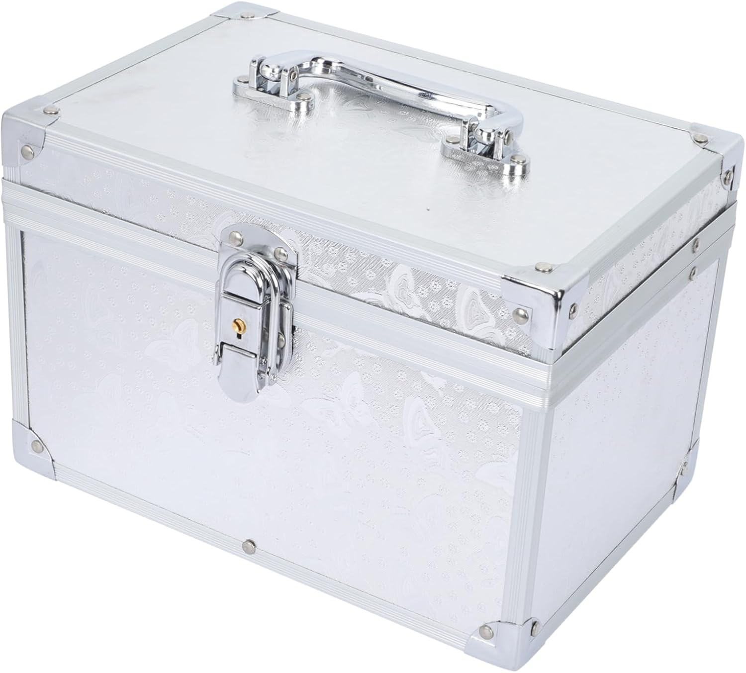 Tofficu Kit de pedicura Caja organizadora de maquillaje, organizador de maquillaje portátil, caja de herramientas de viaje, caja de cosméticos