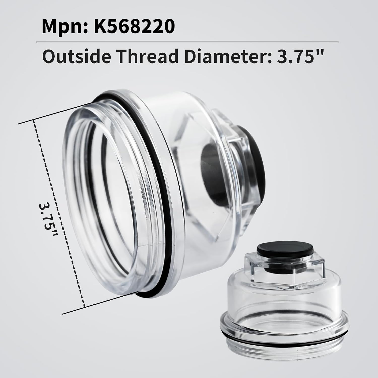 Paquete de 2 tapones de aceite K568220 3-34 de diámetro de rosca exterior para ejes de remolque AL-KOHayes 10K – 16K, con junta tórica y enchufe