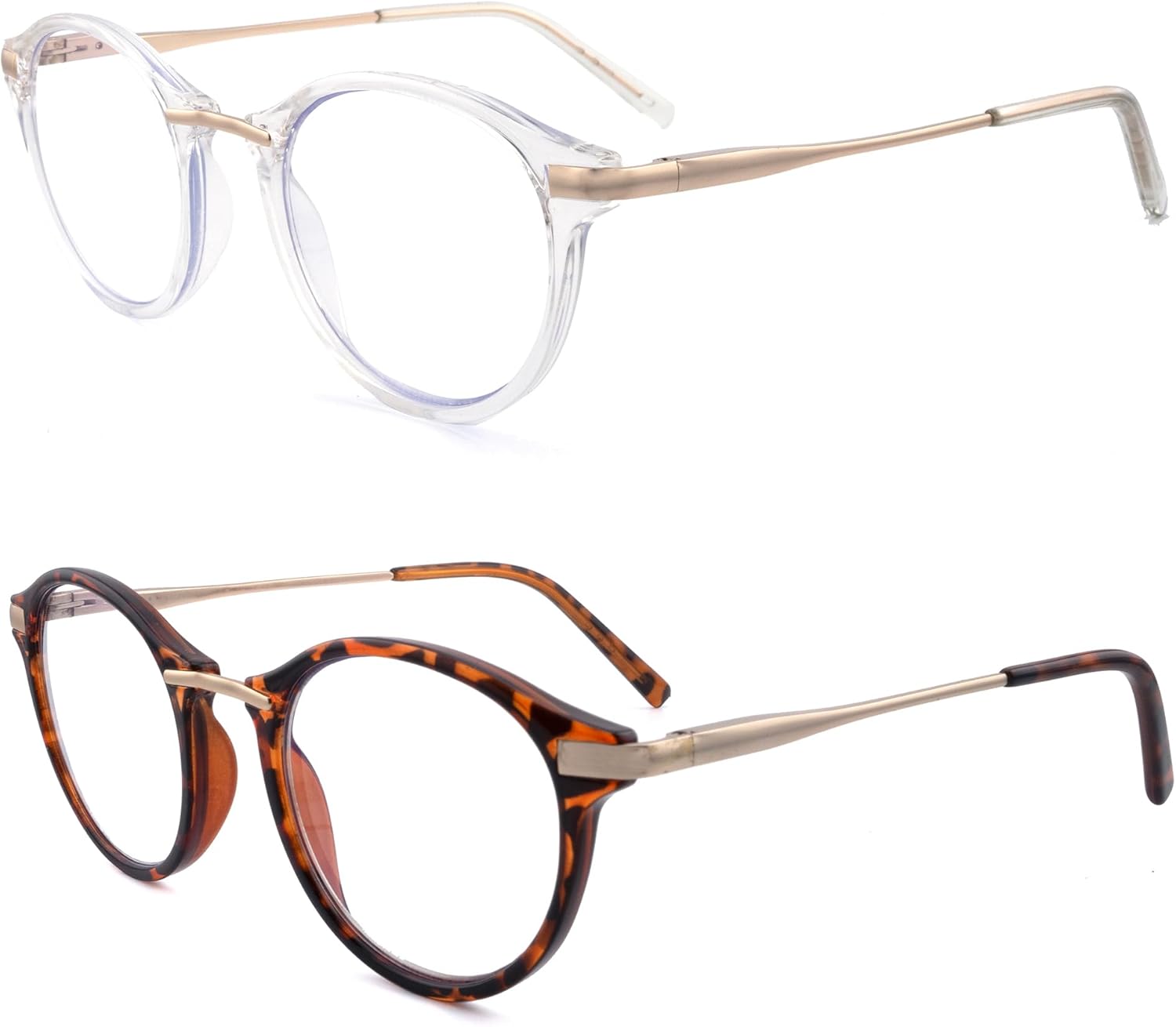 SOPHILY Gafas de lectura redondas para mujeres y hombres, multienfoque progresivolente ampliada completa, bloqueador de luz azul