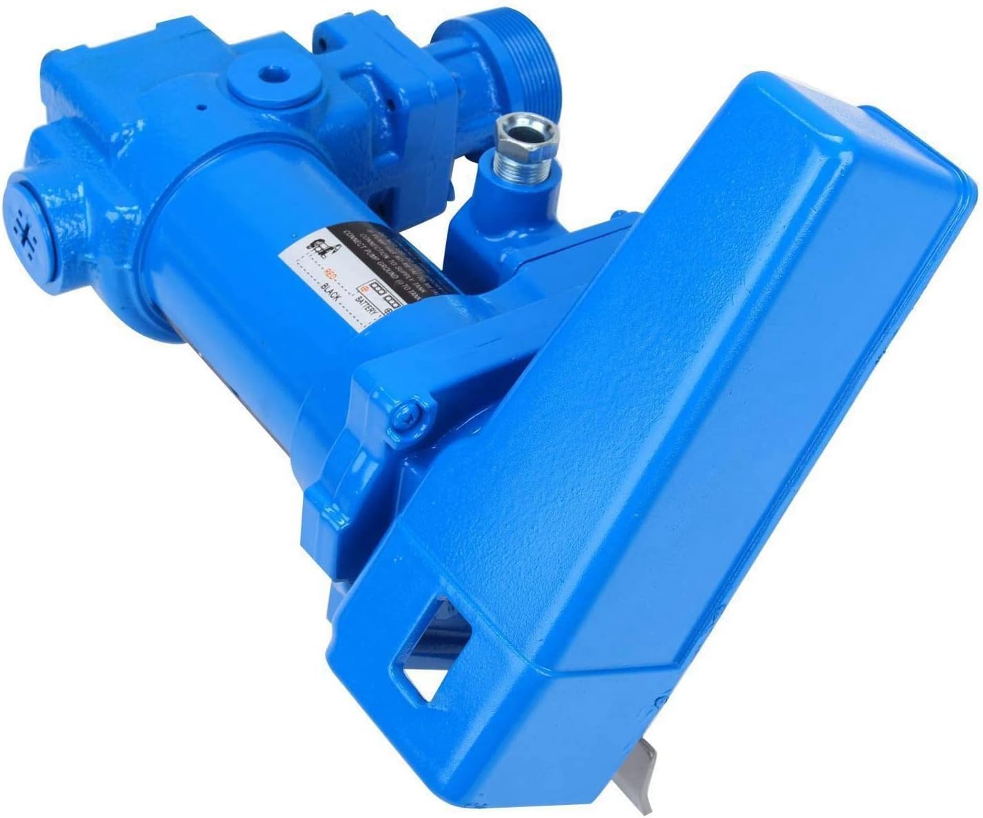 SUPERFASTRACING Bomba de transferencia de combustible de 20GPM 12V Gasolina CC (boquilla manual, manguera de descarga, medidor mecánico de galones,
