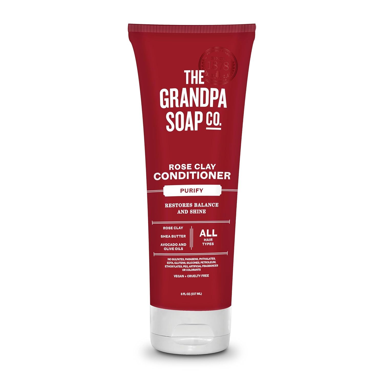 Grandpa’s The Soap Company – Acondicionador profundo de arcilla rosa  Unisex  Arcilla rosa, manteca de karité y aguacate y aceites de oliva  Todo