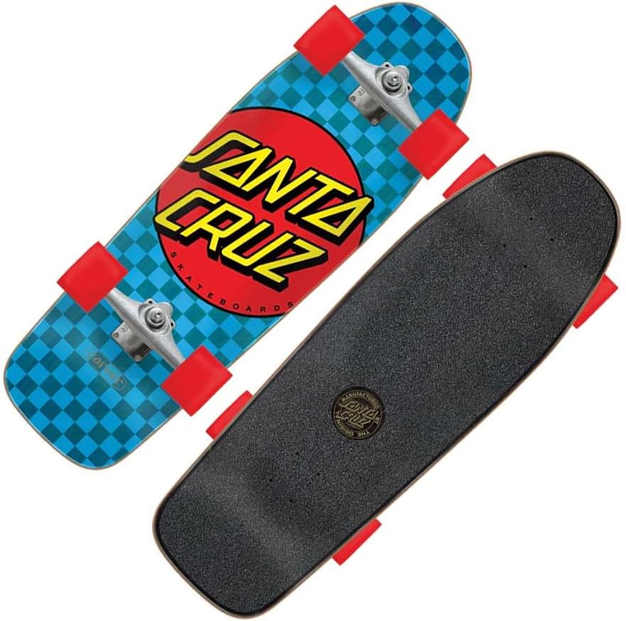 Santa Cruz Classic Dot Check Carver – Patín de surf preconstruido completo