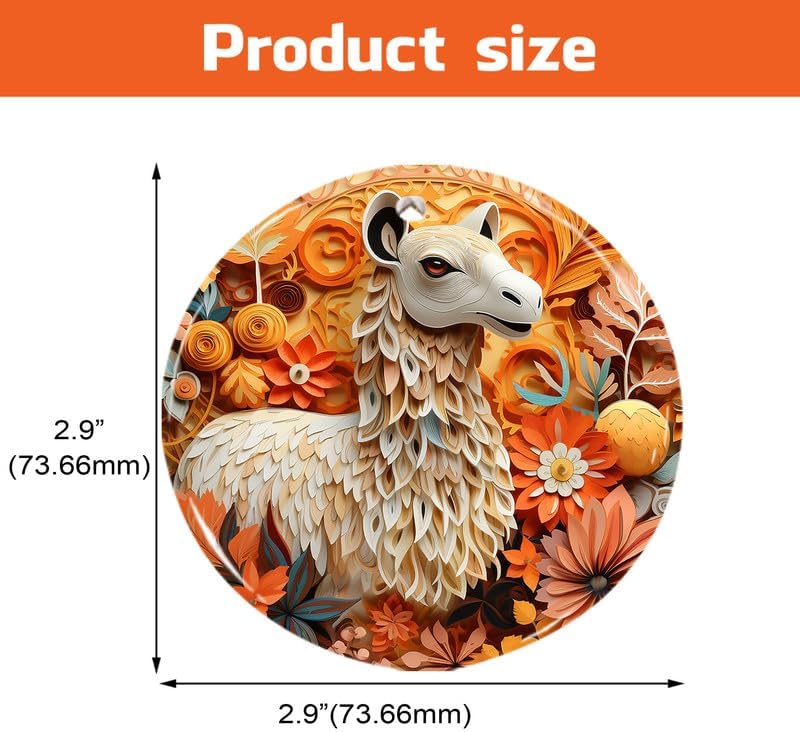 Camel in Pumpkin and Fall Leaves Thanksgiving Ceramic Ornament Art, Holiday Decoration, Car Interiors Decors, Christmas Decor for Holiday Party
