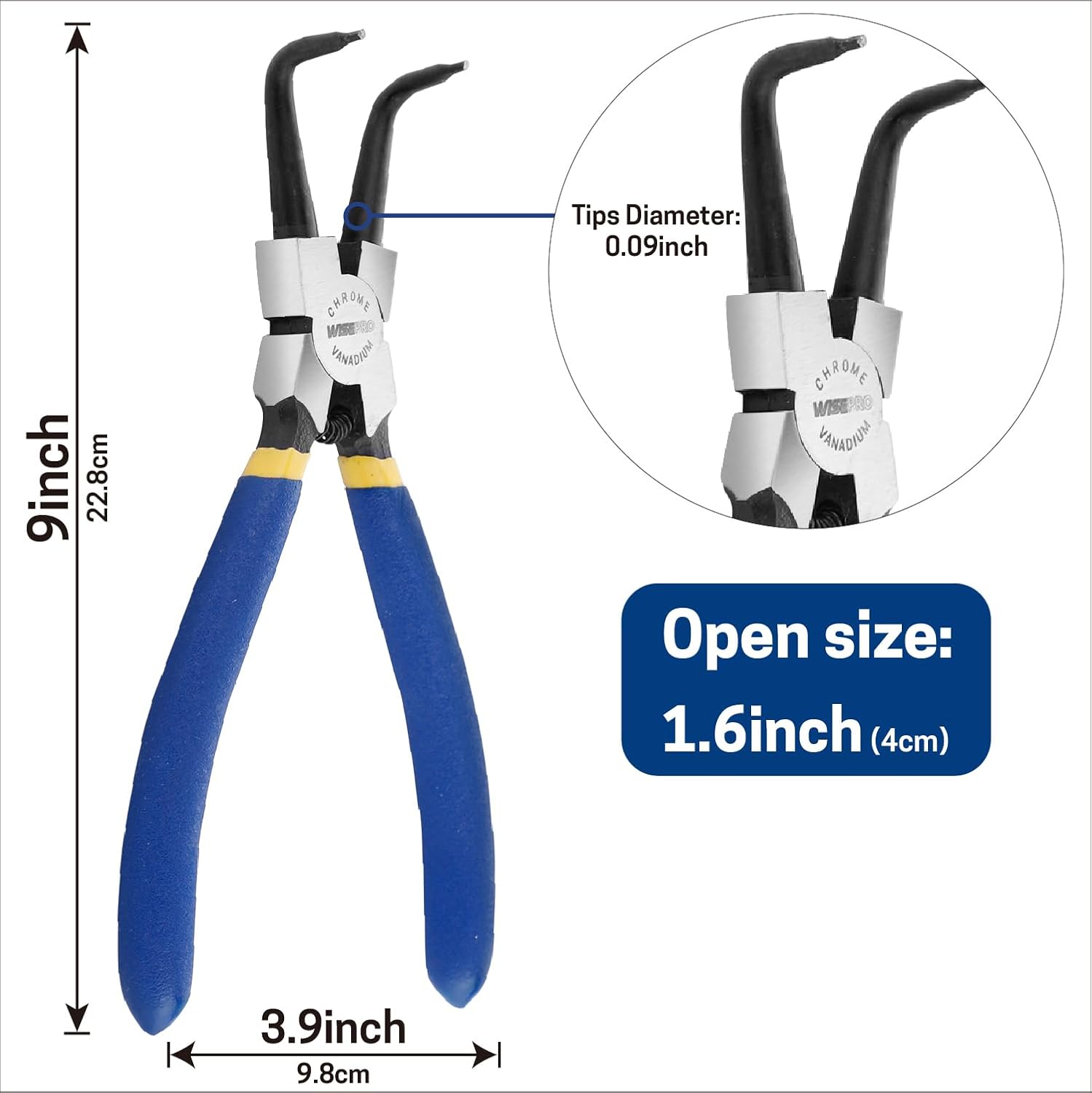 Alicates Circlip Alicates externosinternos de alta resistencia con mandíbula rectadoblada para anillo quitar alicates de retención con 7 pulgadas y