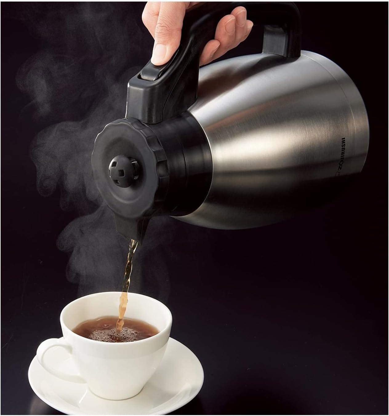 Zojirushi EC-YTC100XB – Cafetera de 10 tazas (acero inoxidable, negro) paquete con vaso de acero inoxidable de doble pared de 12 onzas (2 artículos)