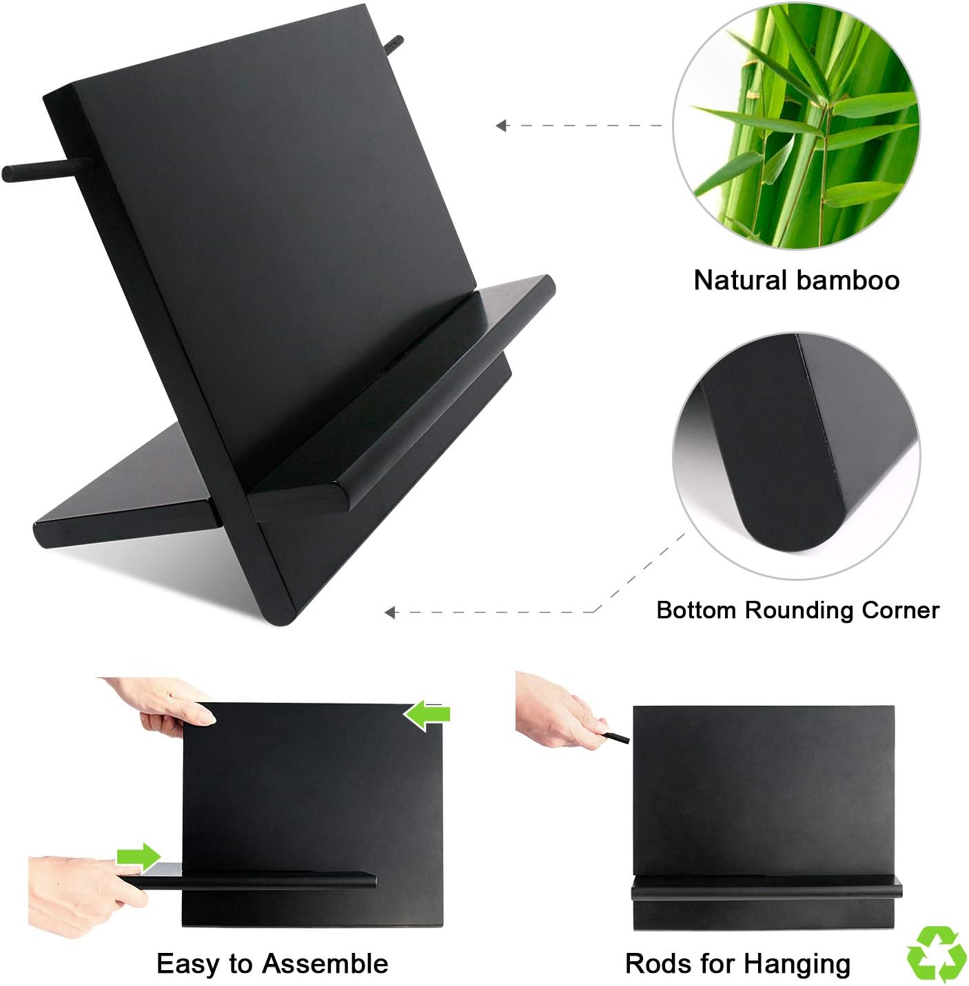 HOMEKOKO Bloque magnético para cuchillos, soporte magnético para cuchillos, estante para cuchillos con doble cara fuerte magnético para organizar y