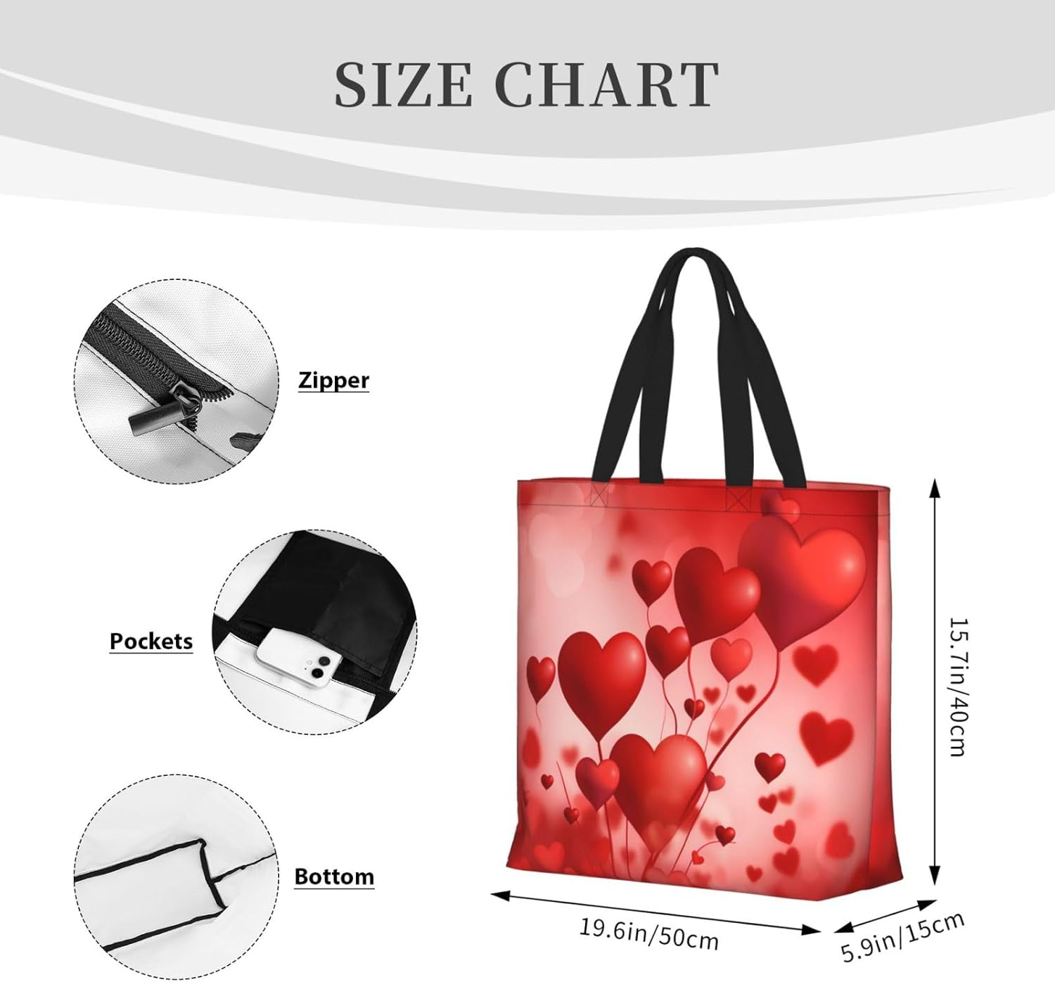 Groamaup Bandera con bolsa de mano de fuegos artificiales para mujer, bolsas reutilizables para compras de comestibles con cremallera, bolsos de
