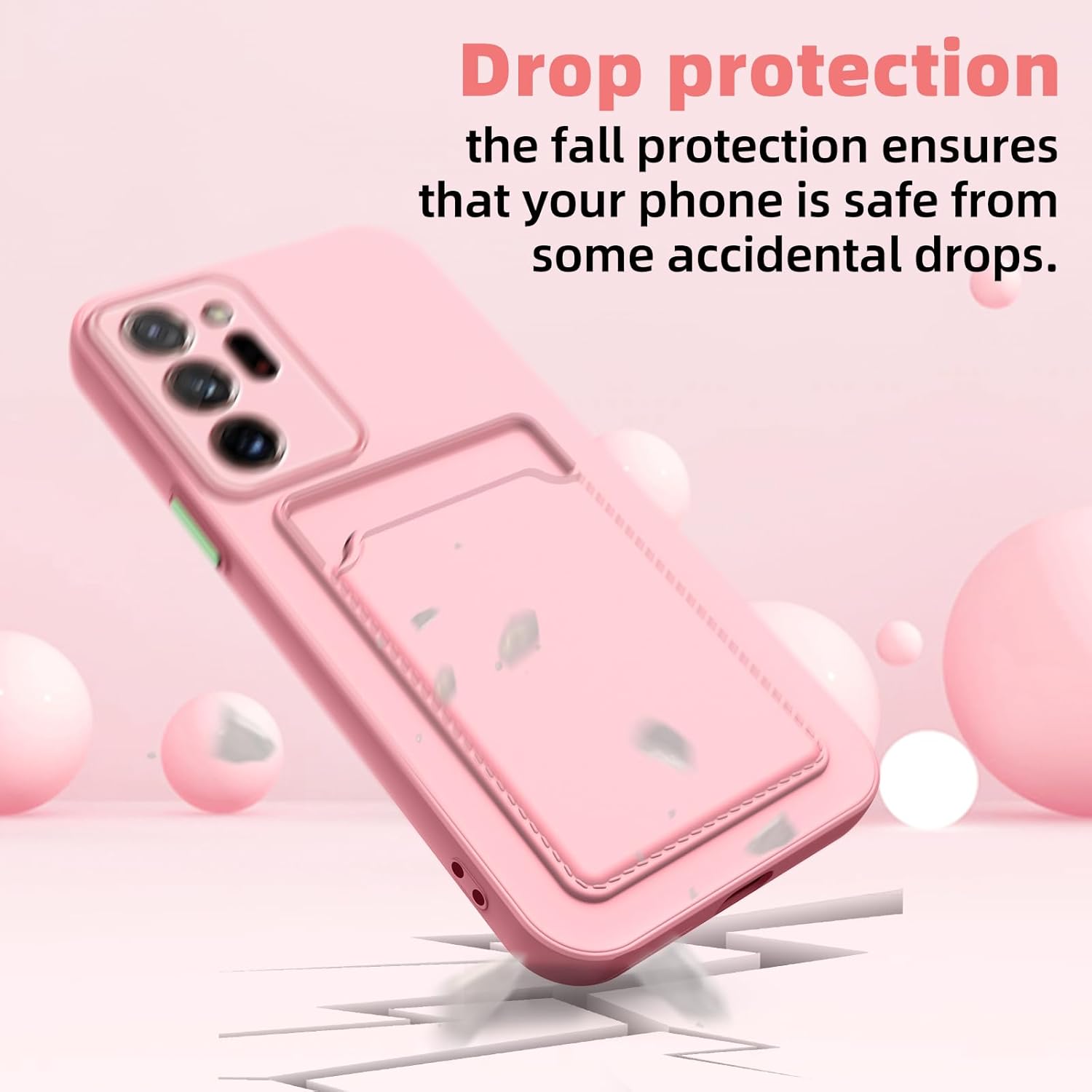 Funda para Note 20 Ultra con ranura minimalista para tarjeta de crédito TPU suave TPU silicona resistente a los arañazos delgada ranura para tarjeta