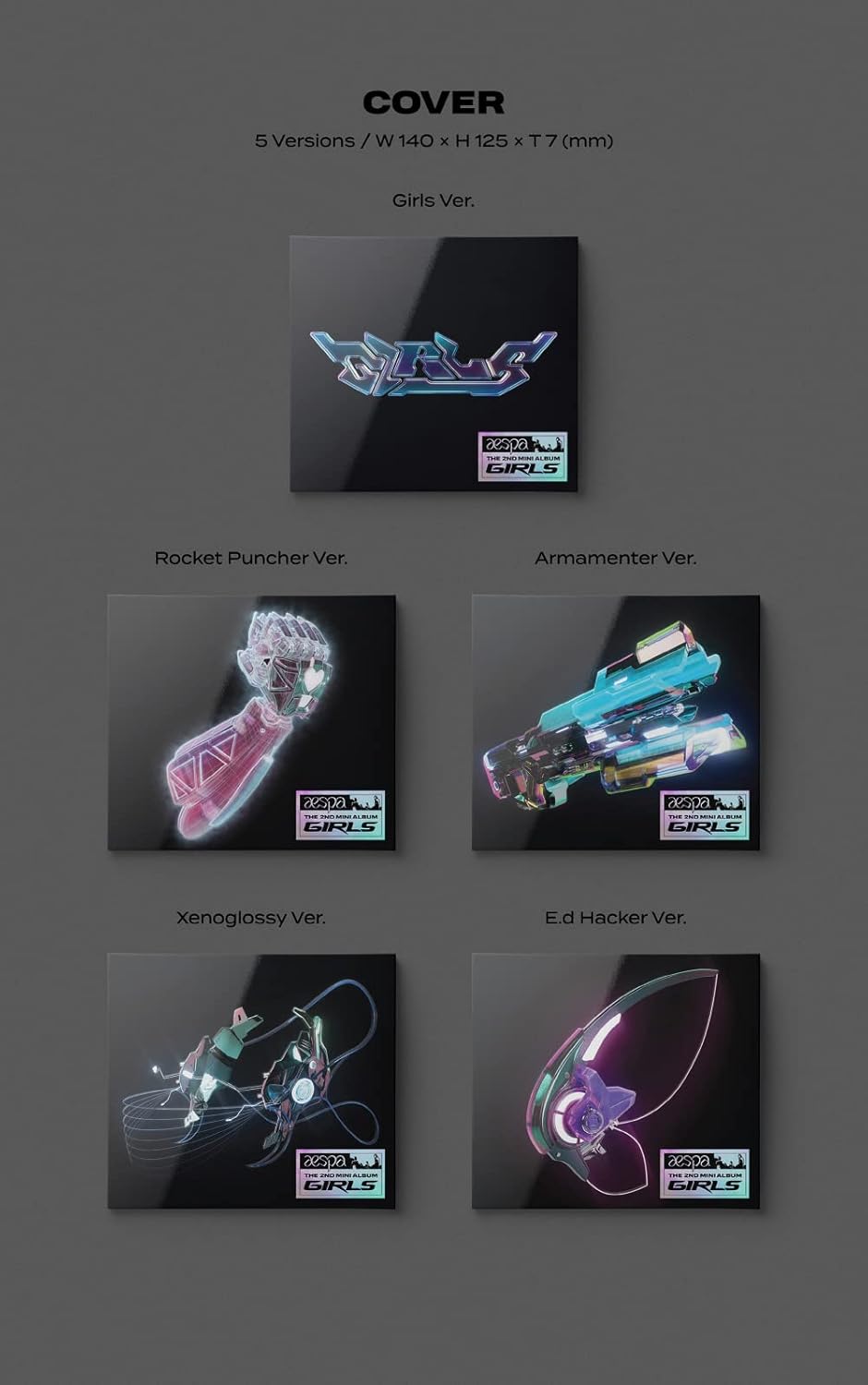 aespa – 2 mini álbum para niñas DIGIPACK ver. CD (D ver.)