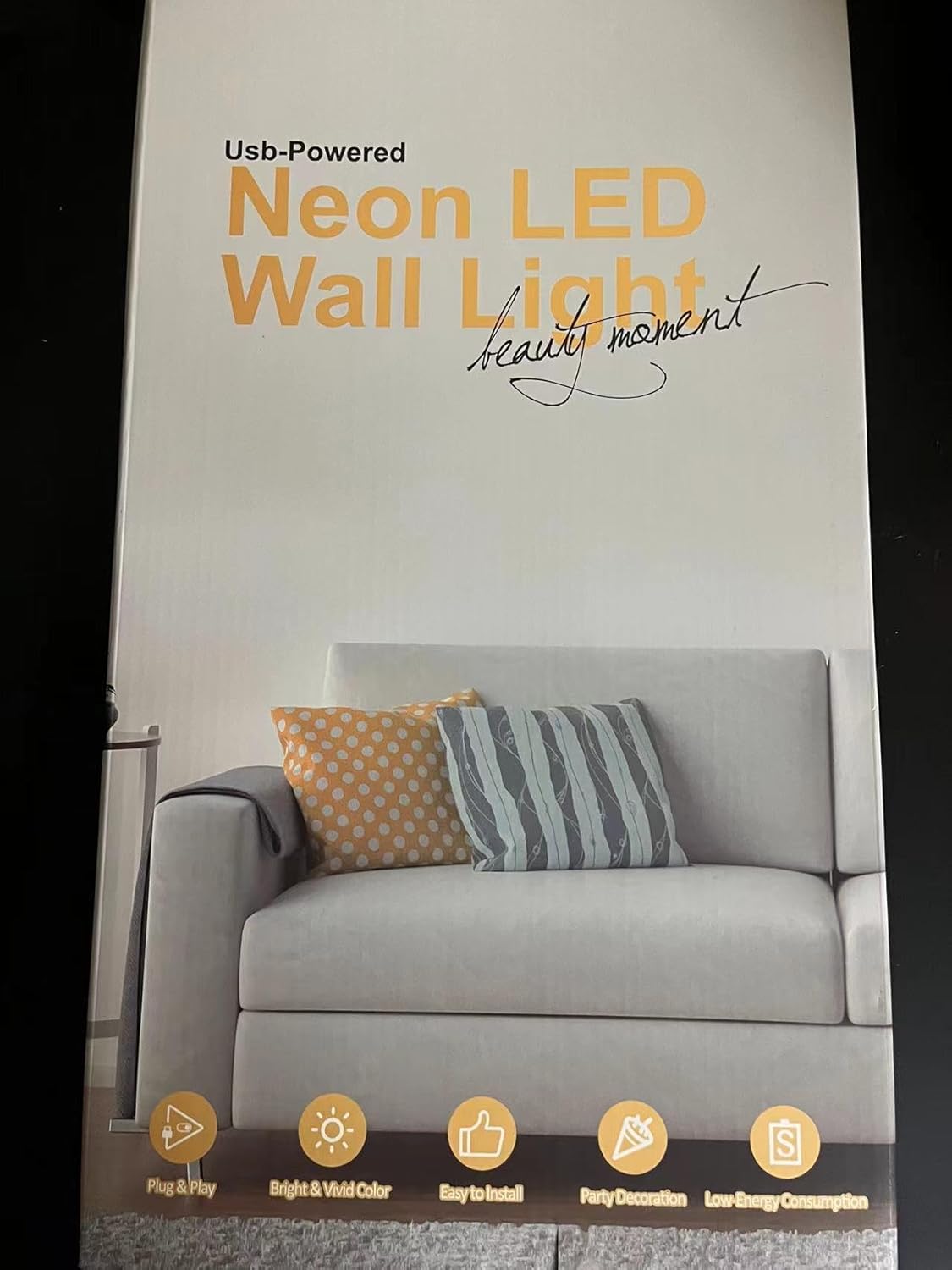 QiaoFei Letrero LED de neón con texto en inglés “Best Day Ever”, funciona con USB, con regulador de intensidad, luces de neón para habitación,