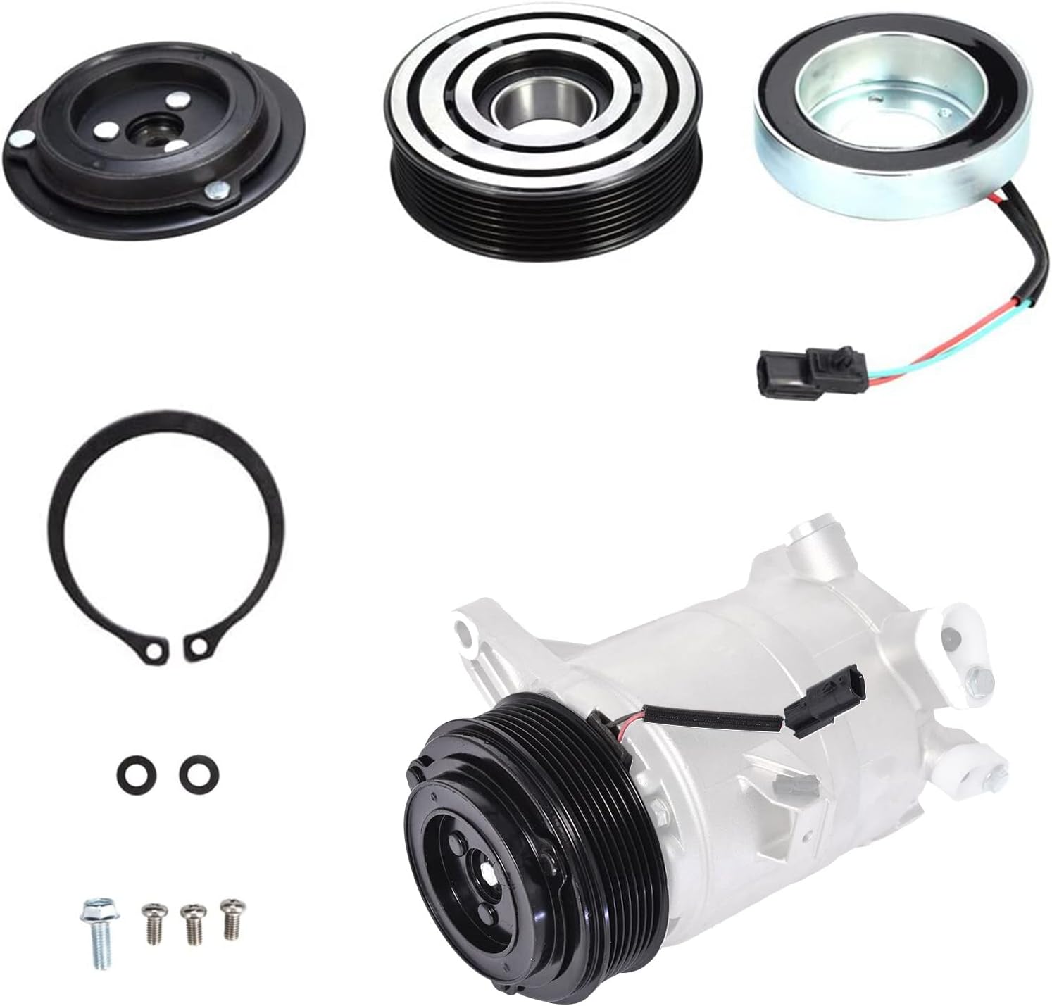 Kit de ensamblaje de embrague del compresor del AC, bobina de rodamiento de polea de placa 92600JA10B, repuesto para motor Nissan Maxima 2008-2014