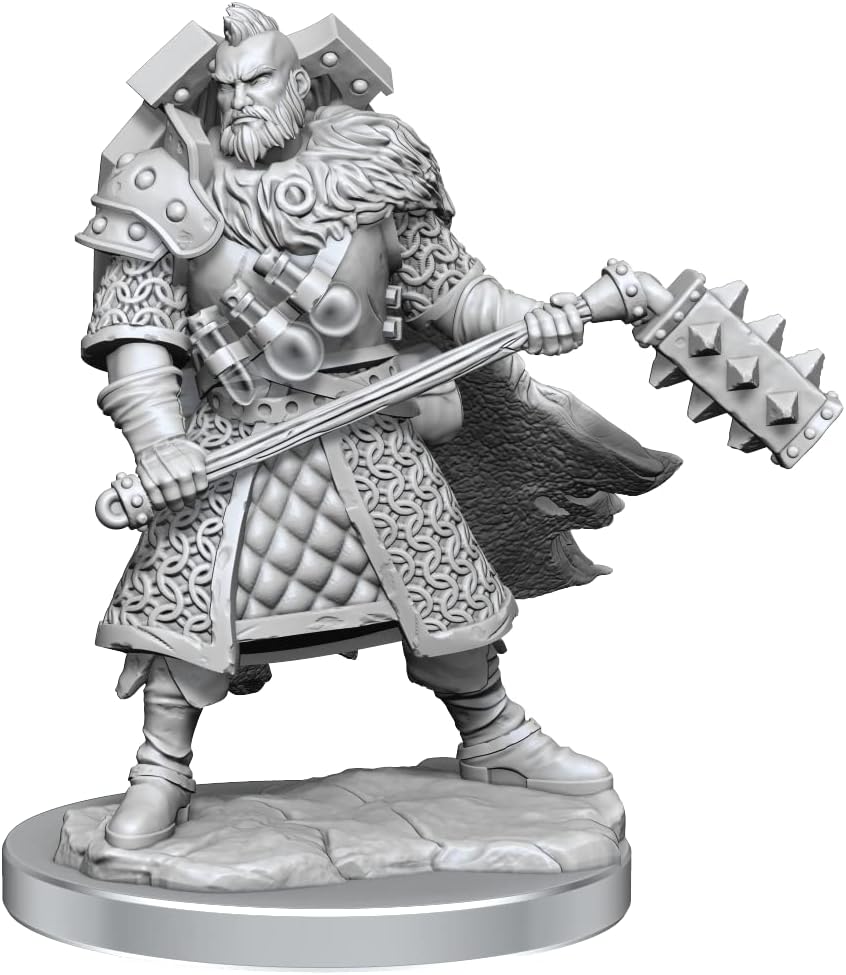 D&D Frameworks Human Fighter Male – Sin pintar y sin ensamblar