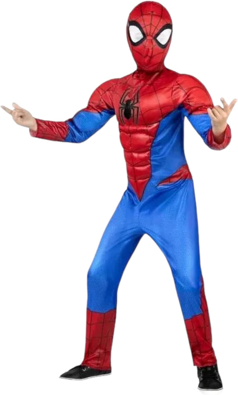Jazwares SPIDER-MAN – Disfraz unisex de Marvel para niños, disfraz de Halloween con overol acolchado y máscara de tela