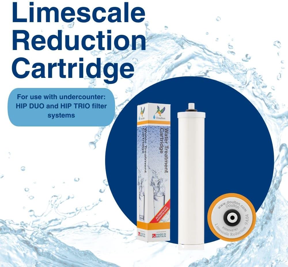 Doulton  W9125010  Cartucho de reducción de cal de 10″  Cartucho de filtro de agua potable de reducción de escala  Rosca BSP  Para carcasas de doble