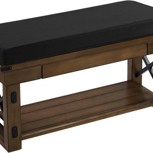 Sweet Home Collection Cojines para muebles de patio, banco de exterior, sofá biplaza impermeable, almohadilla para asiento de descanso, relleno de Sweet Home Collection Cojines para muebles de patio, banco de exterior, sofá biplaza impermeable, almohadilla para asiento de descanso, relleno de