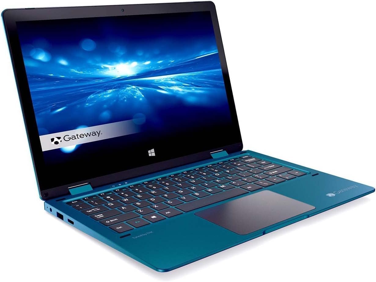 Gateway 2 en 1 Ultra Thin Student Laptop con pantalla táctil HD de 11.6 pulgadas, Intel Celeron N4020, 4 GB de RAM 192 GB de almacenamiento (64 GB
