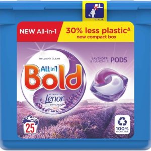 Bold Cápsulas líquidas de lavado todo en 1 lavanda y manzanilla 25 lavados Bold Cápsulas líquidas de lavado todo en 1 lavanda y manzanilla 25 lavados