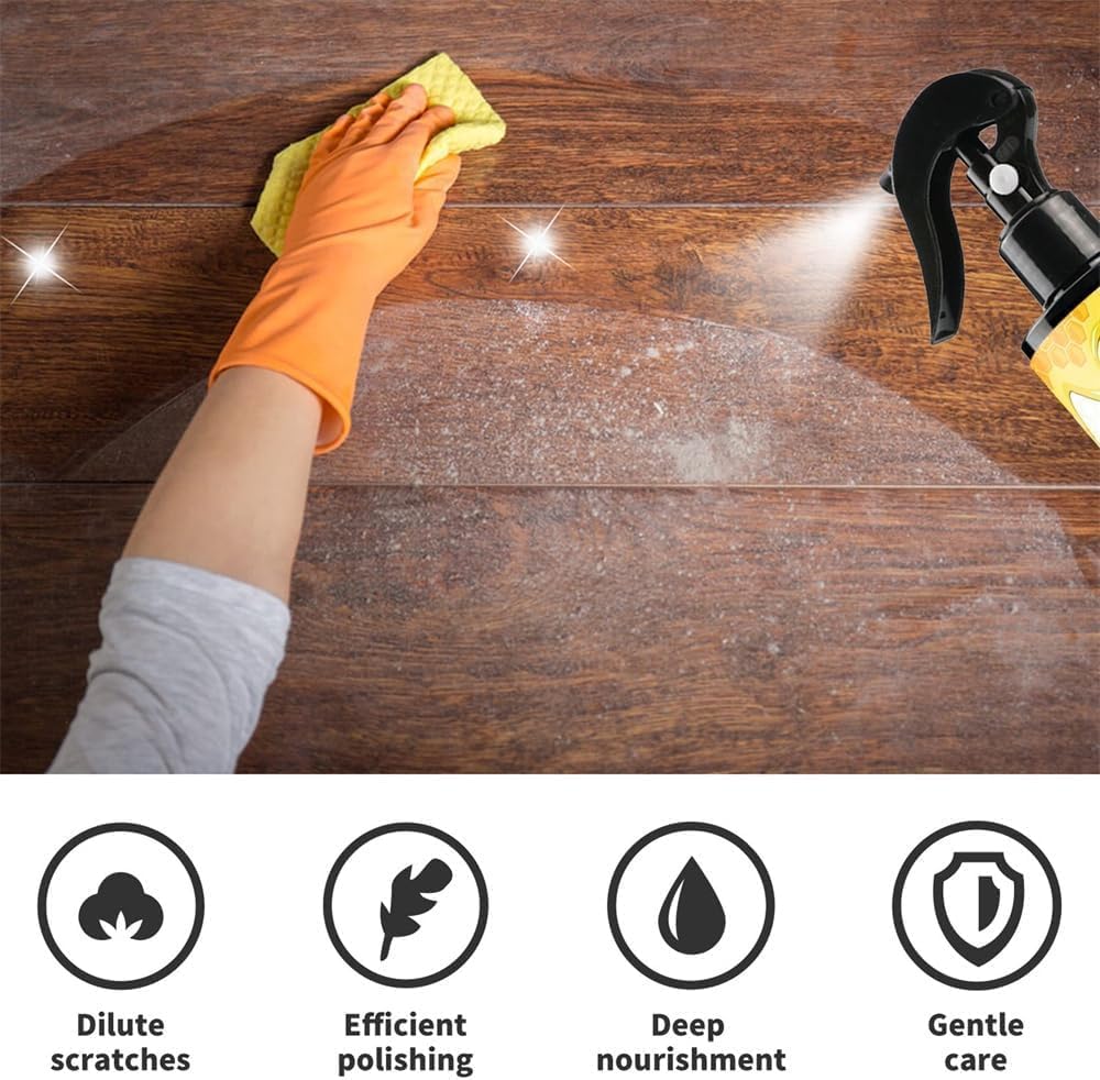 Aerosol de cera de abeja natural, limpiador en aerosol de cera de abejas, el espray original de cera de abejas y limpiador de muebles, aerosol de