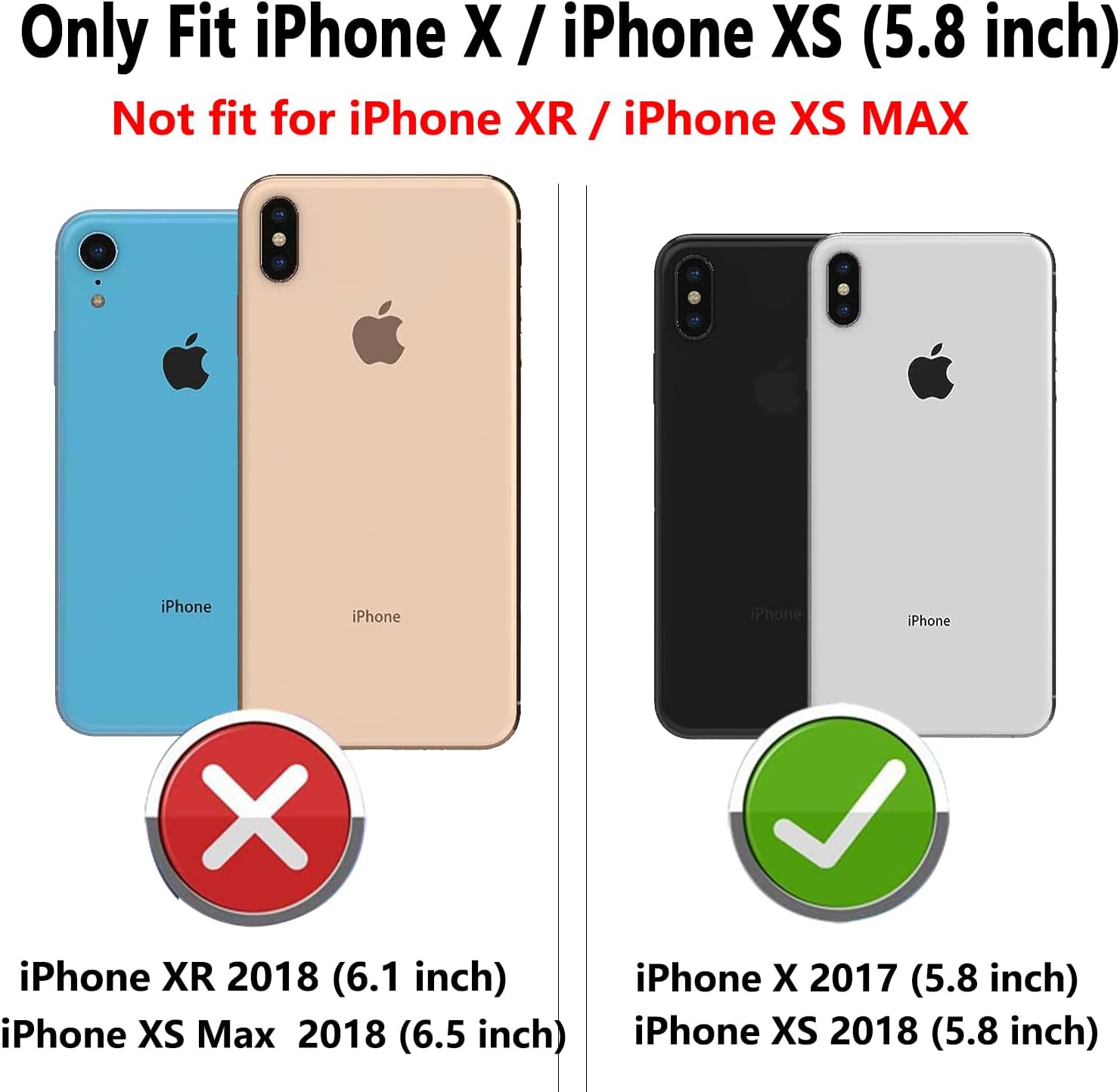 Funda para iPhone X, iPhone Xs, con protector de pantalla deslizante para cámara HD, protección de cámara soporte giratorio magnético funda