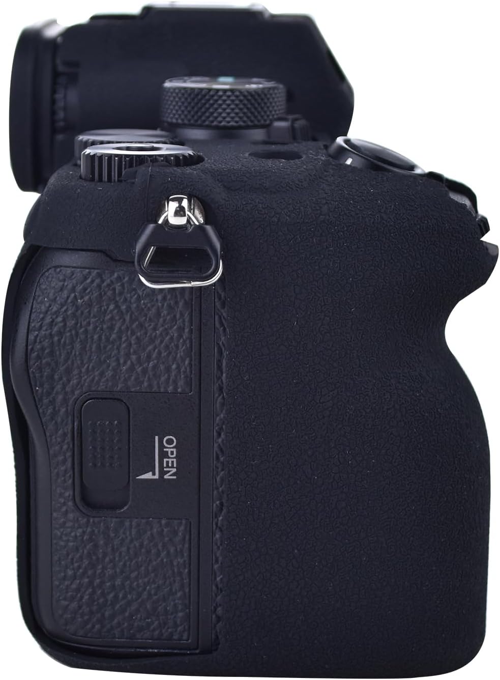 Rieibi Alpha 7 IV Cámara Caso, Funda Protectora De Silicona Suave Para Sony A7 IV Cámara Digital, Cubierta Ligera Para Sony A7IV A7I V A7M4 – Negro