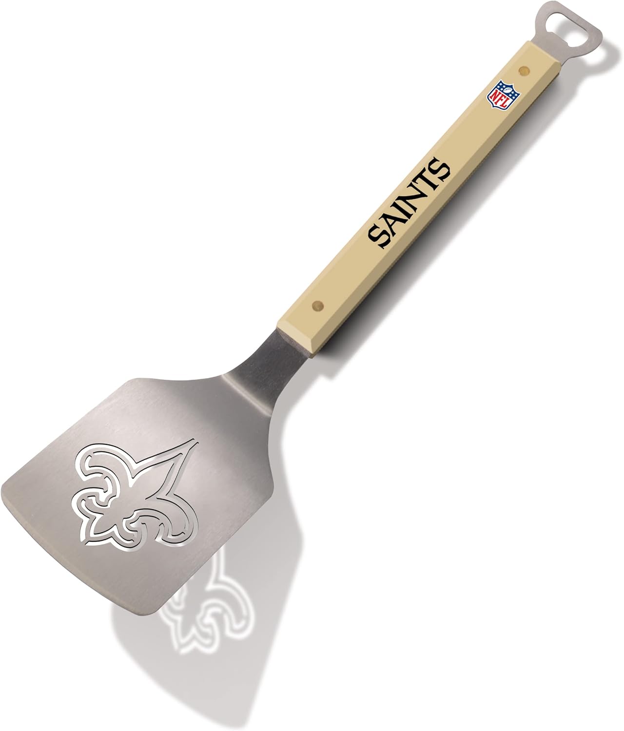 YouTheFan NFL – Espátula deportiva de acero inoxidable de 18 pulgadas, con abrebotellas