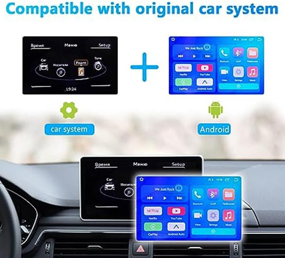 DRIVEPLEX PRO, CarPlay inalámbrico y Android Auto AI Box, 2+8GB The Magic Box Car Play, adaptador Bluetooth Carplay para Apple, sistema Android Ai