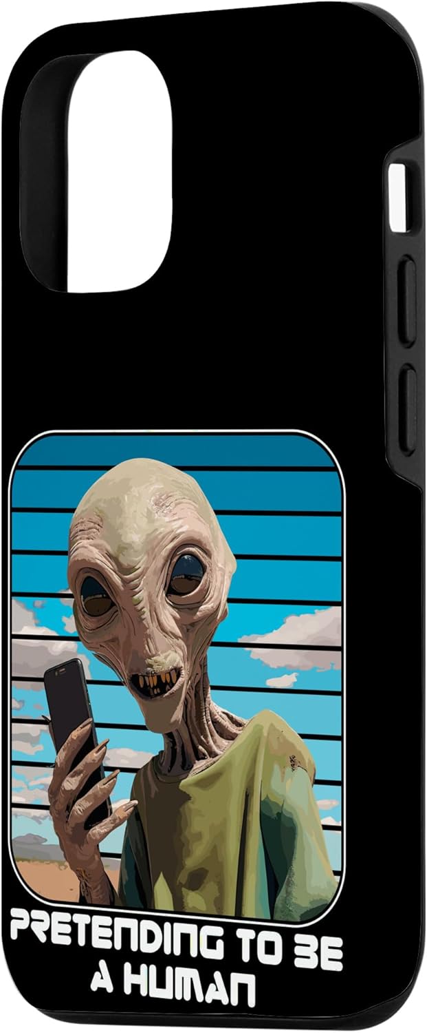 iPhone 14 Pro Alien Pretending To Be A Human Halloween Women, Men, Kids Case