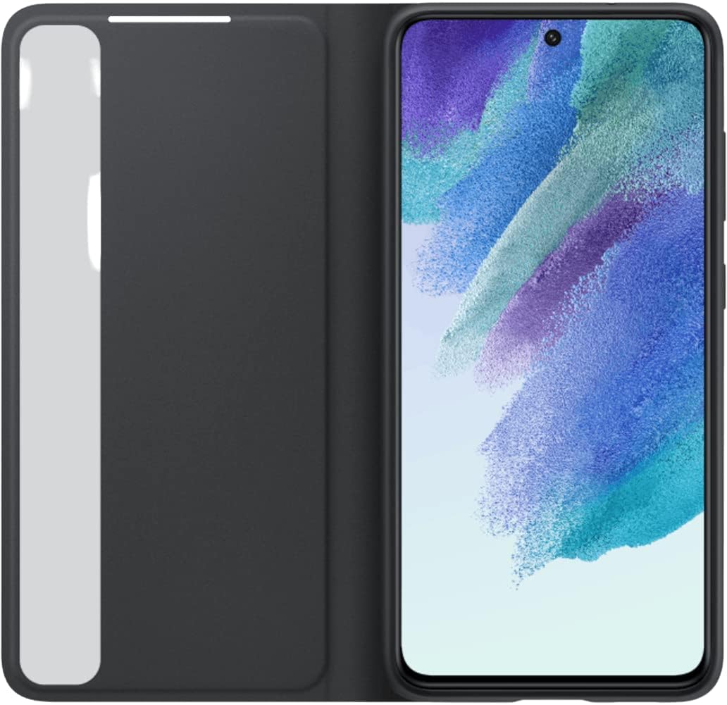 SAMSUNG Electronics EF-ZG990CBEGEW – Carcasa para Galaxy S21 FE Smart Clear View, color grafito, talla única