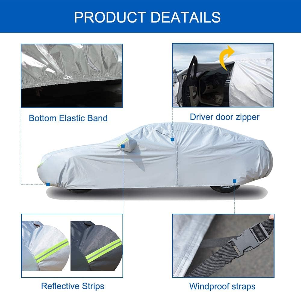Funda de automóvil de 6 capas para VW Passat Sedan de 2000 a 2023, impermeable, resistente a todo tipo de clima, para exteriores, interiores, sol,