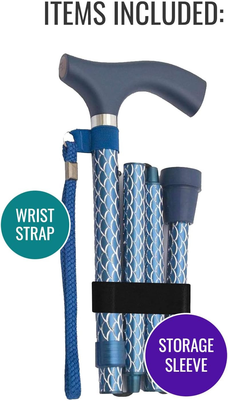 Switch Sticks Bastón de caminar para hombres o mujeres, plegable y ajustable de 32 a 37 pulgadas, apto para FSA y HSA