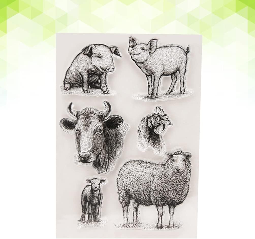 EXCEART Sello de silicona lindo animal sello postal Ilustración hacer accesorios Animal Sello hacer álbumes de recortes, sello de finalización de