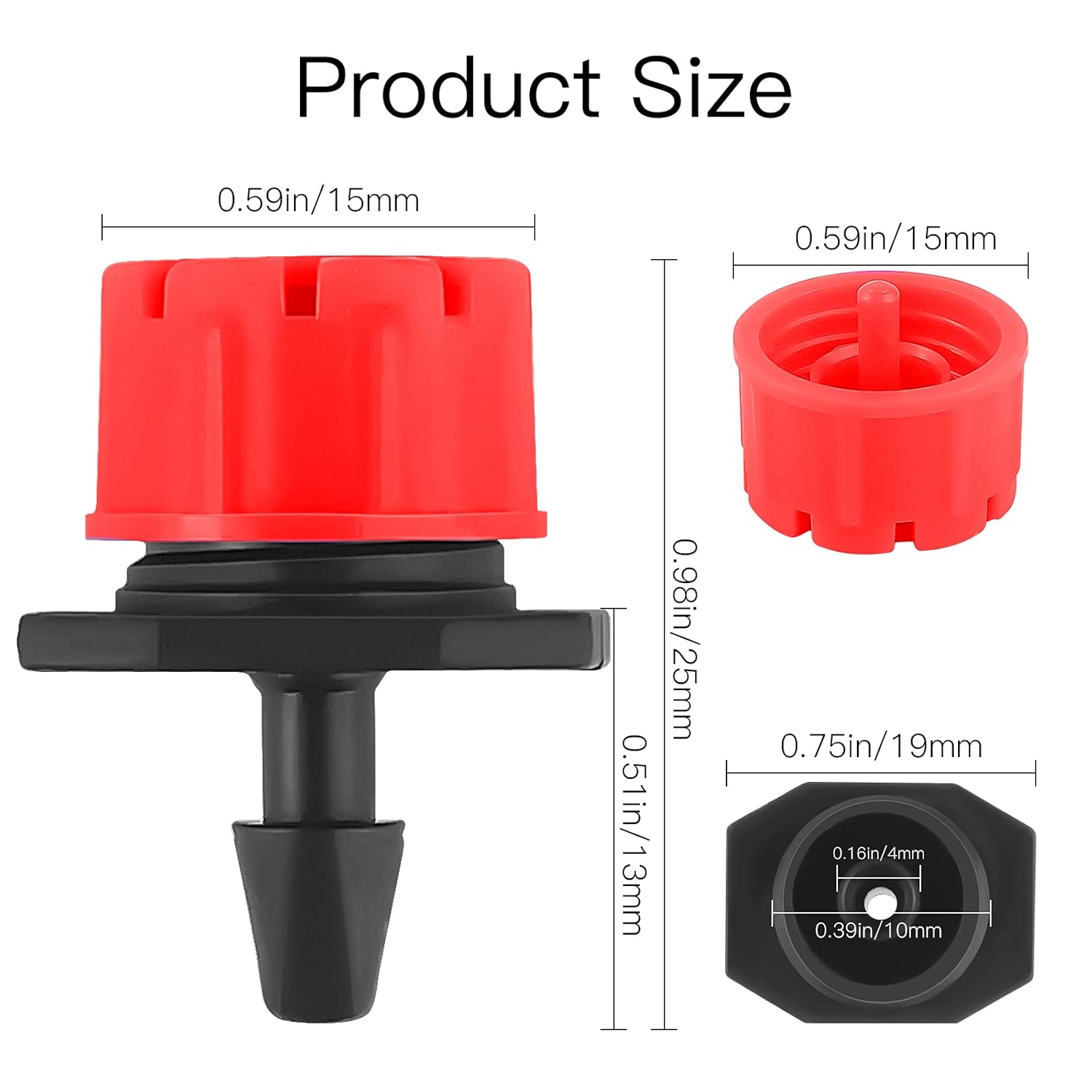 MSDADA 110 goteros de riego ajustables, rociadores, emisor de goteo, sistema de riego antiobstrucción para macizos de flores, jardines, césped en