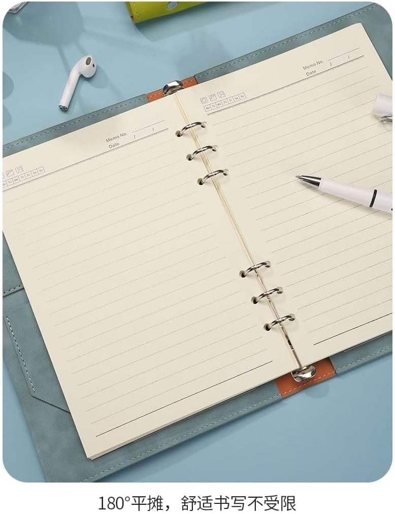 Porta A5 – Carpeta organizadora de documentos A4, carpeta de 6 anillas, para entrevistas, conferencias y presentaciones, organizador de bolsillo