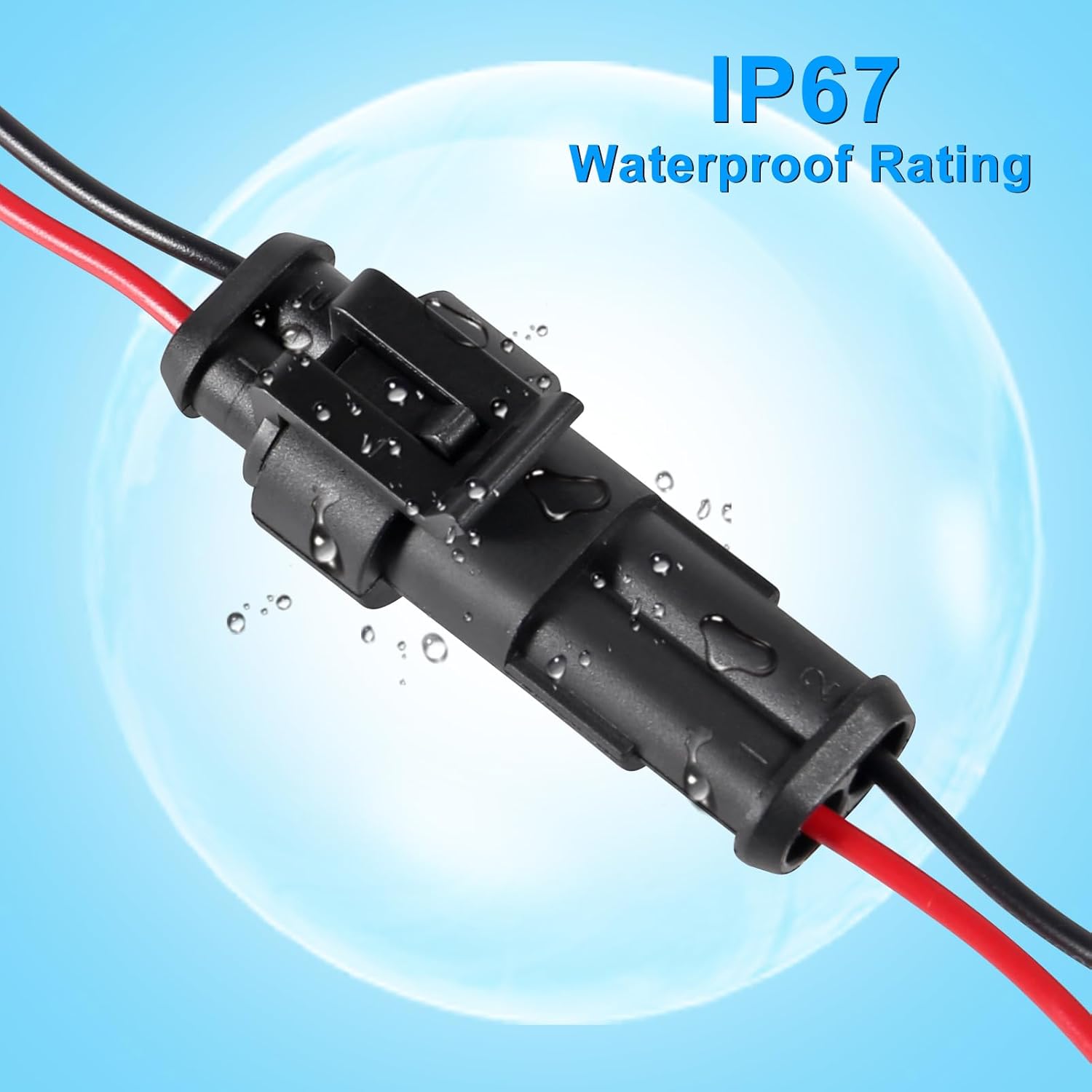 8 pares de conectores de 2 pines impermeables eléctricos de 2 pines, conectores de cable eléctrico automático, desconexión rápida, conectores de