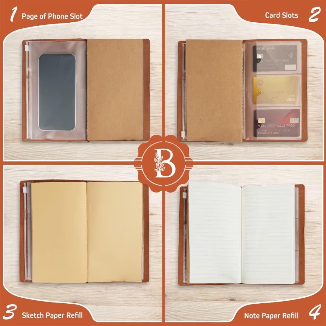 Diarios iniciales de cuero para escribir, regalos de Navidad para novio, cuaderno de viajeros personalizado, bloc de notas de lista de tareas