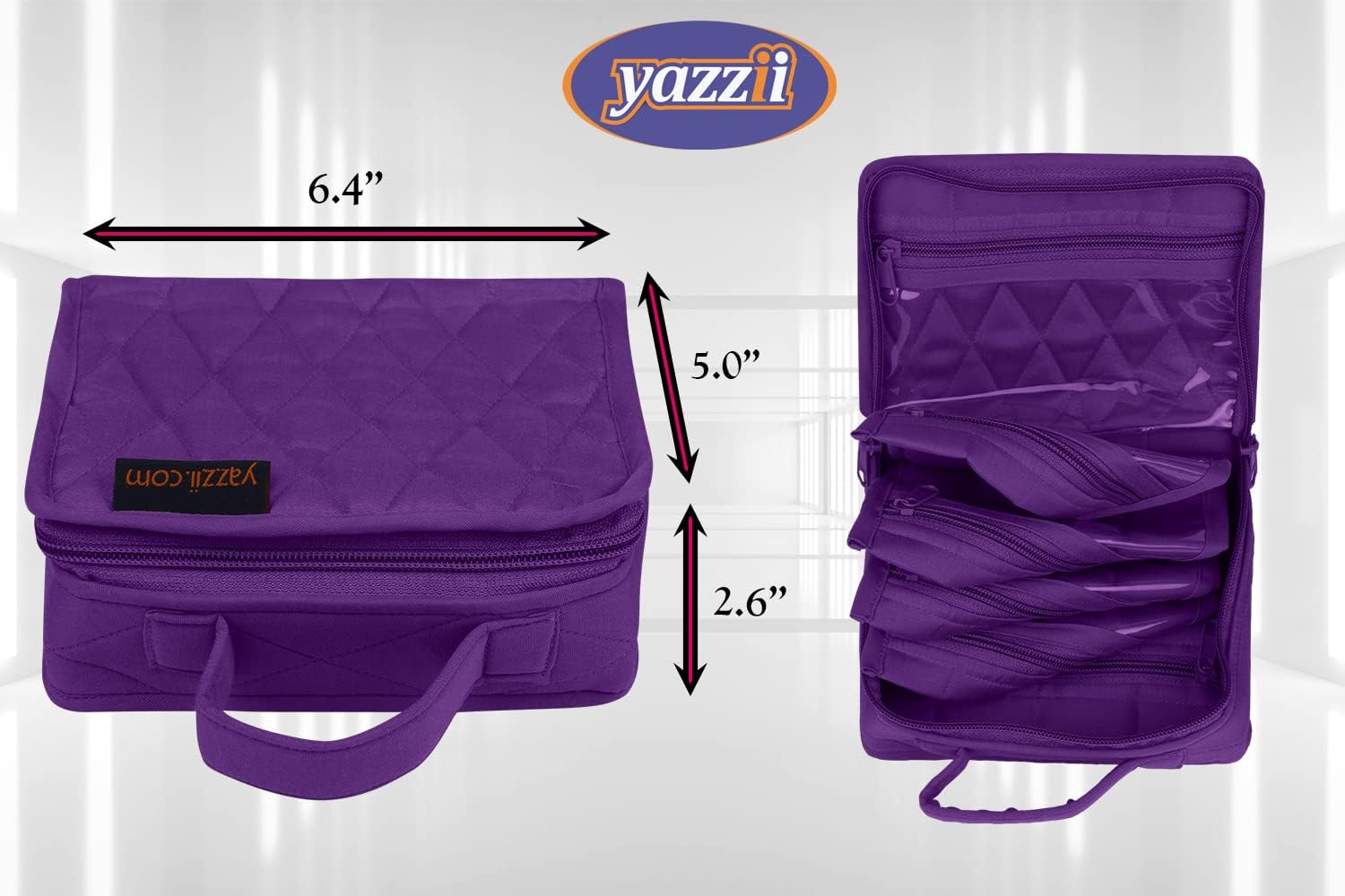 Yazzii Crafters – Mini bolsa organizadora de almacenamiento multiusos para manualidades, cosméticos y joyas