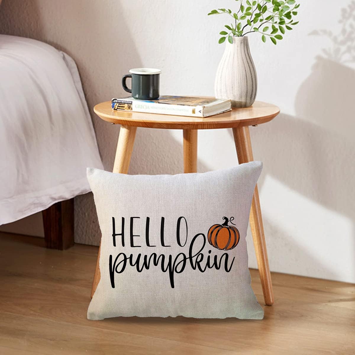 ULOVE LOVE YOURSELF Hello Pumpkin – Fundas de almohada para decoración de otoño y otoño, funda de almohada de calabaza, fundas decorativas para sofá