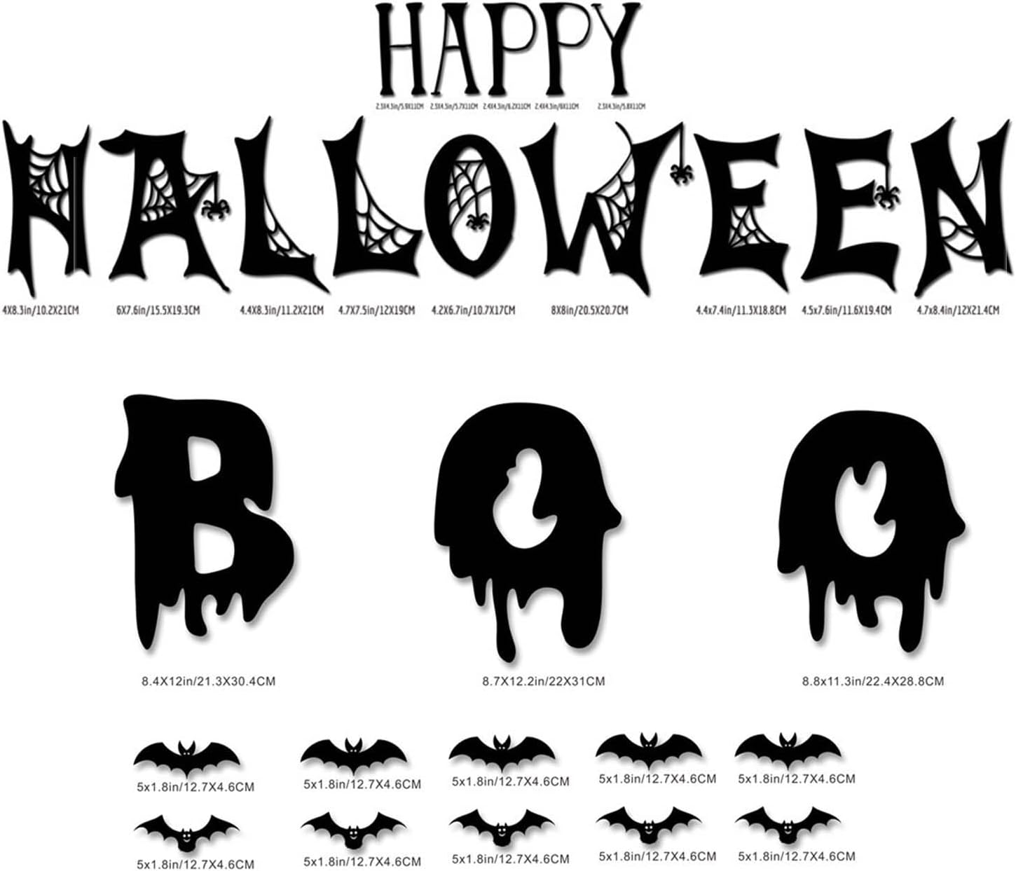 Adhesivo 3D para ventana de fantasma, Halloween para ventanas de cristal, calcomanías de fantasma 3D de PVC para decoración del hogar de Halloween