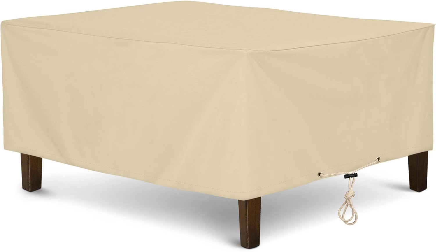 SunPatio Funda otomana para exteriores, funda rectangular resistente al agua, funda de mesa auxiliar para muebles de patio, protección para todo