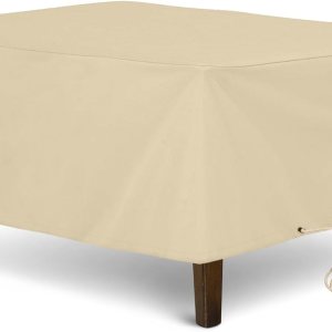 SunPatio Funda otomana para exteriores, funda rectangular resistente al agua, funda de mesa auxiliar para muebles de patio, protección para todo SunPatio Funda otomana para exteriores, funda rectangular resistente al agua, funda de mesa auxiliar para muebles de patio, protección para todo