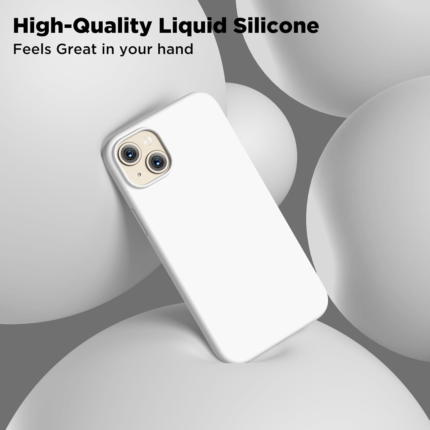 COFFKER Funda de silicona para iPhone 15 Plus, cubierta protectora de cuerpo completo, forro de microfibra suave antiarañazos, funda delgada