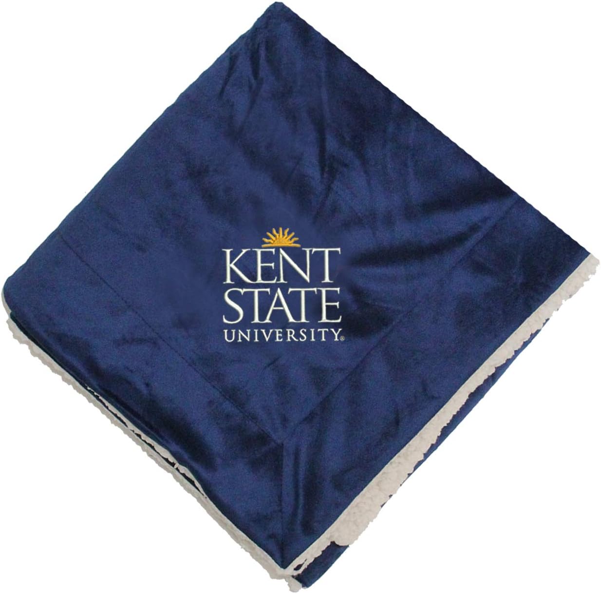 Sorority Letters Shop Manta Sherpa de la Universidad Estatal de Kent – Manta de forro polar azul marino
