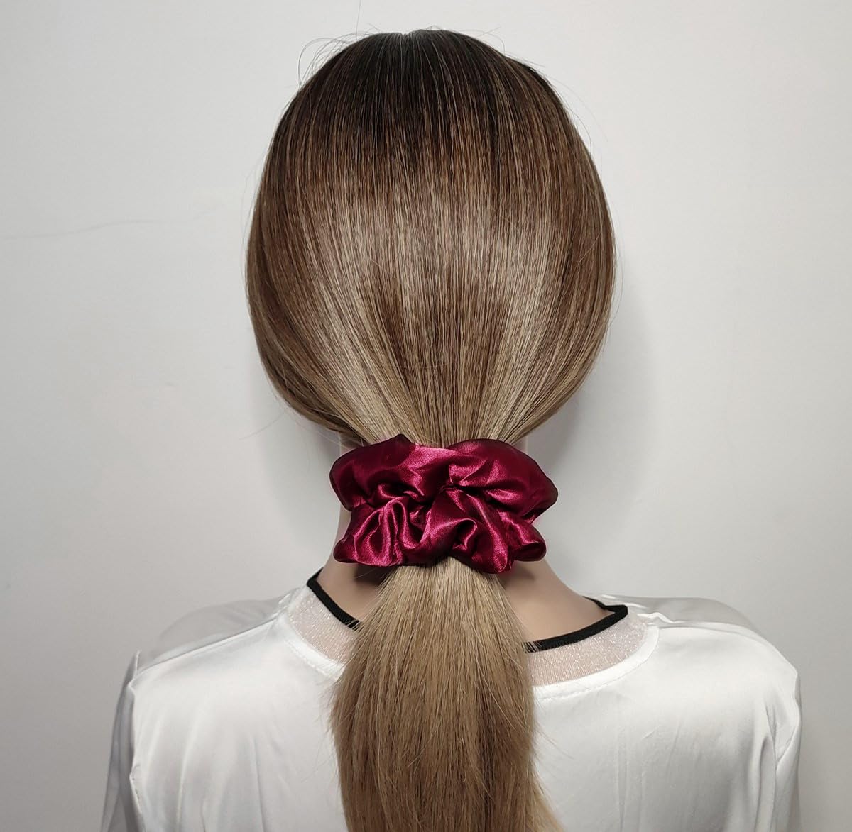 12 ligas suaves de seda satinada para el cabello, bandas para el cabello de moda, cuerdas elásticas para coleta de caballo para mujeres y niñas (4.5