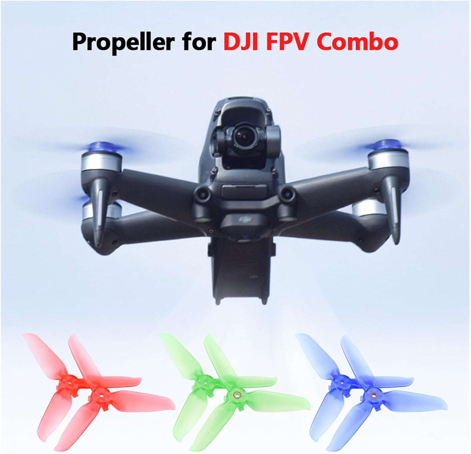 SeiZed Propeller for DJI FPV Combo Drone 5328S Replacement Flight Props Black Blade Wing Fans Blue Red Green Spare Parts Accessories (Color  Red 1